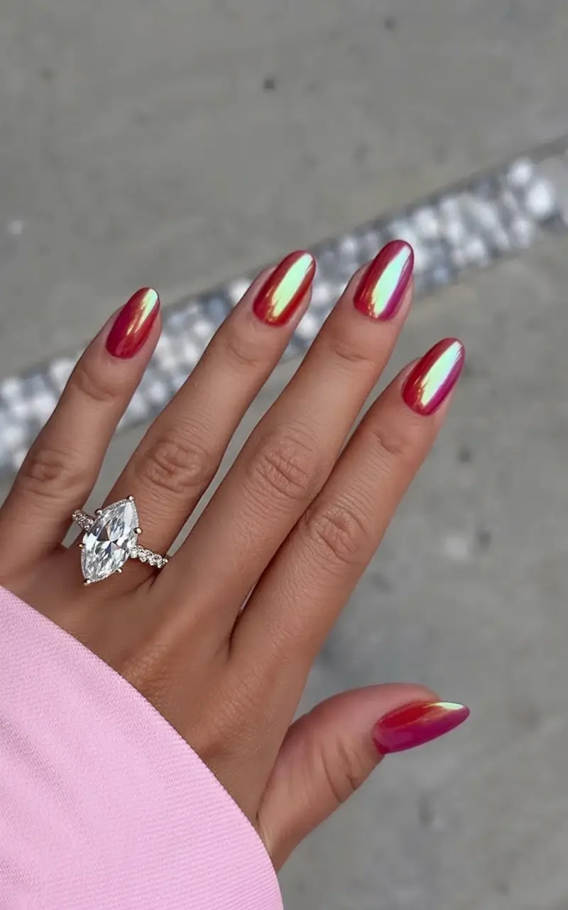 Tropical Vacation Nails 2025 Edition Sunset Mirror Glow