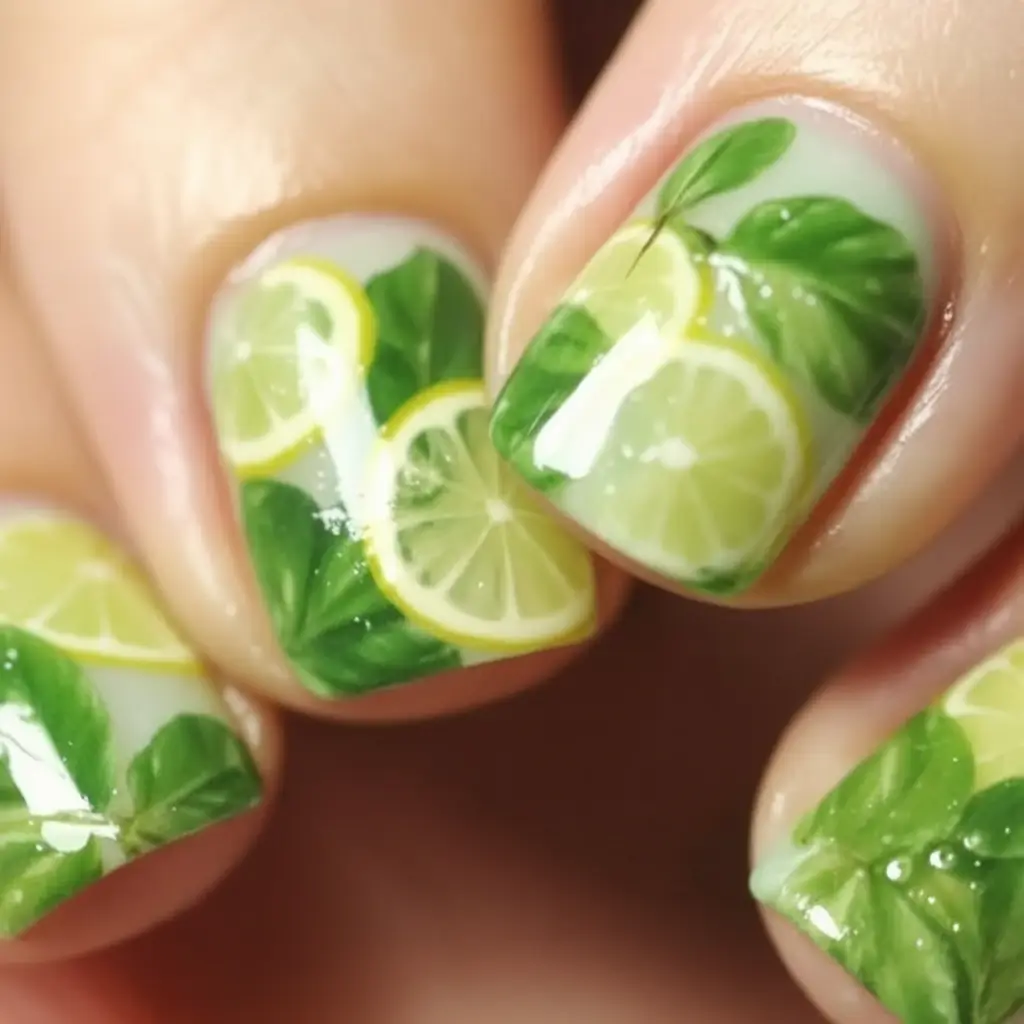 Tropical Vacation Nails 2025 Edition Mint Mojito Magic