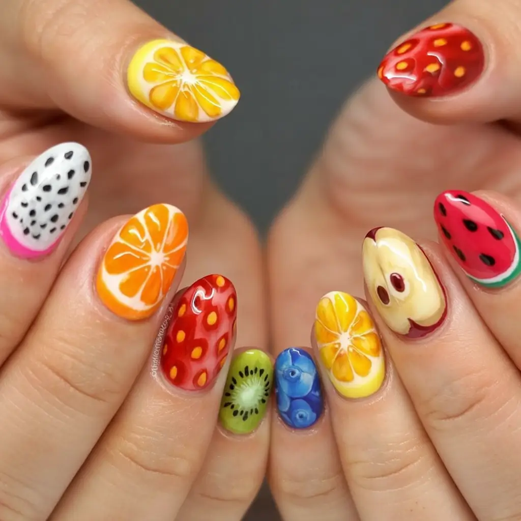 Tropical Vacation Nails 2025 Edition Fruity Paradise Explosion