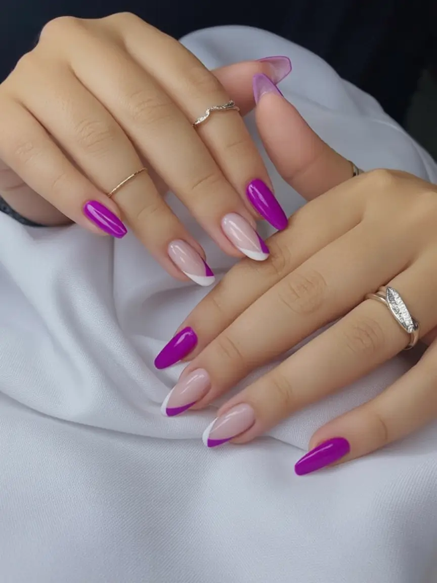 Vacation Nails Perfect for 2025 Violet Veil Tips