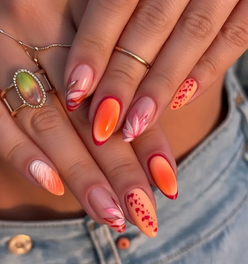 Vacation Nails Perfect for 2025 Orange Blaze Botanica