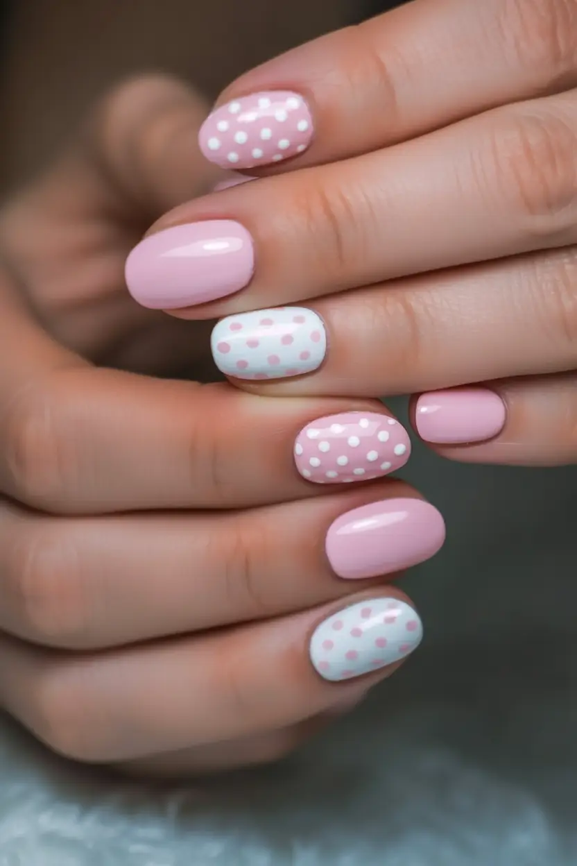 Vacation Nails Perfect for 2025 Blush Dot Whimsy