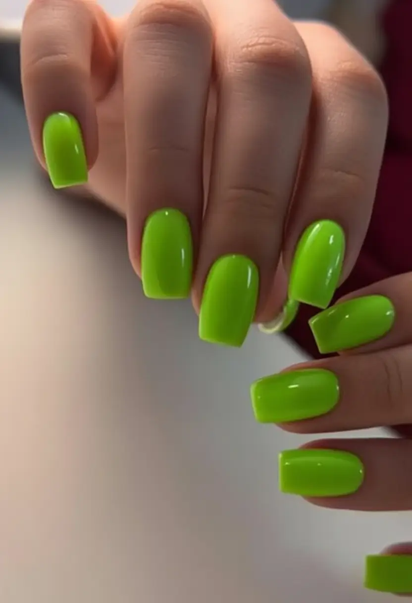 Vacation Nails Perfect for 2025 Neon Green That Screams Summer Beach