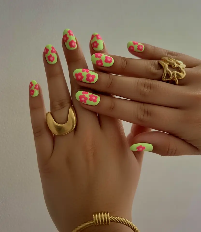 Vacation Nails Perfect for 2025 Groovy Garden Party