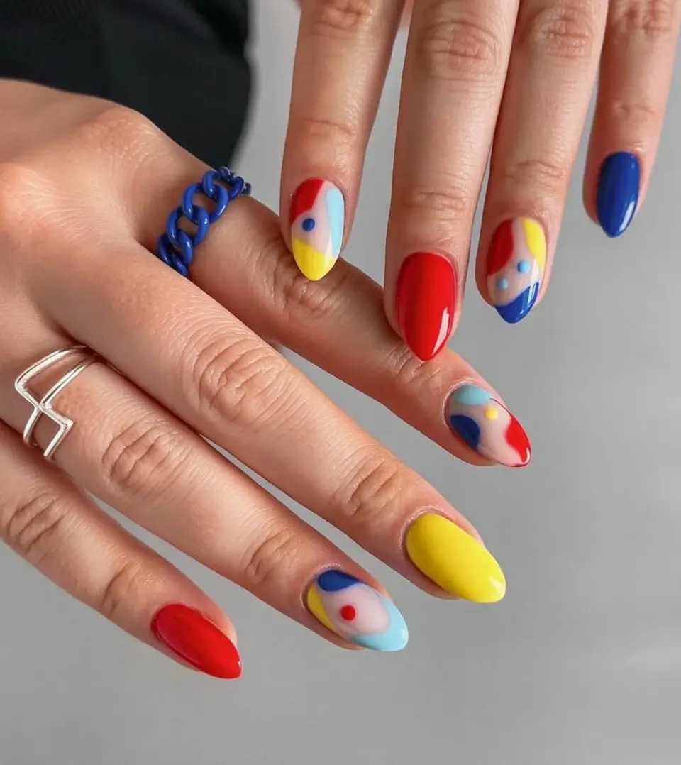 Vacation Nails Perfect for 2025 Primary Pop Art Energy