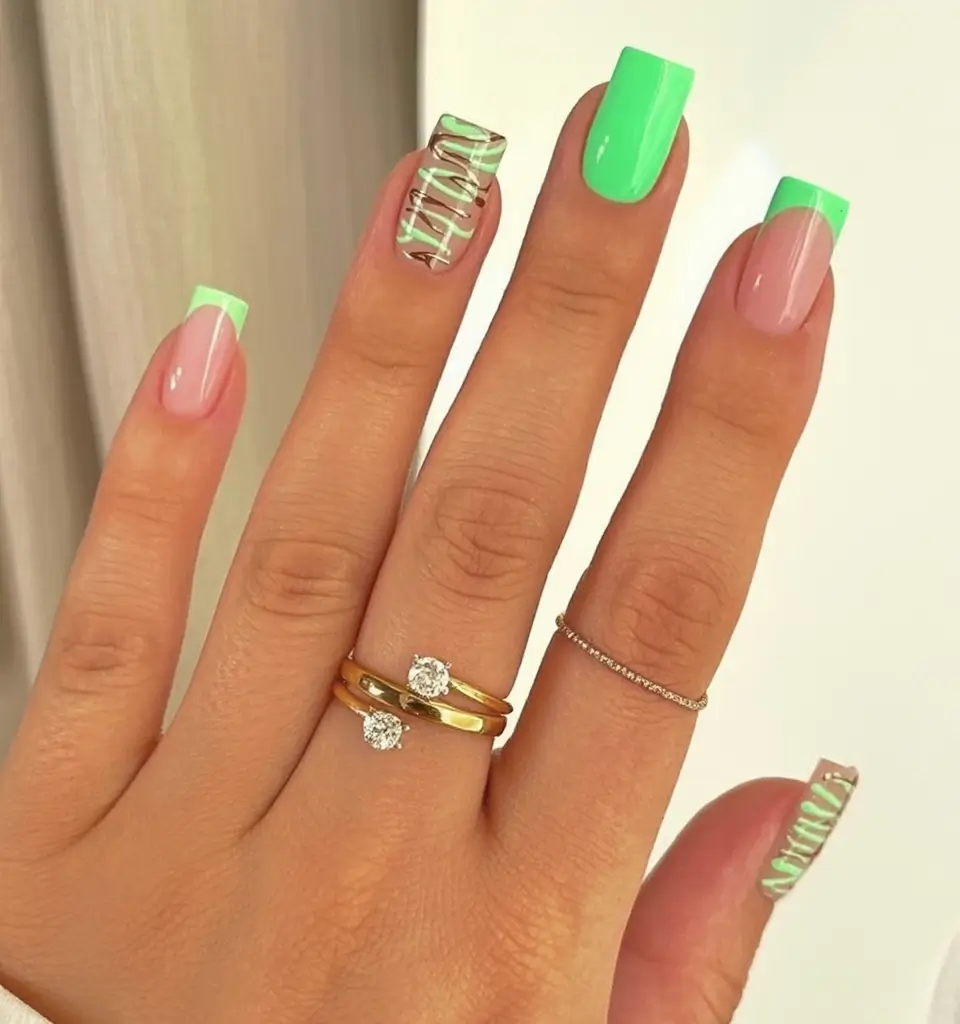 Vacation Nails Perfect for 2025 Mint Mojito Energy