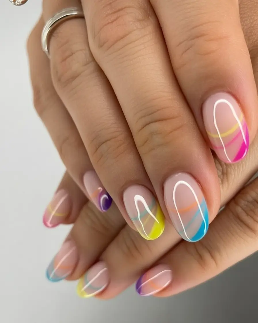 Vacation Nails to Pack for Summer 2025 Color Flow French Tips