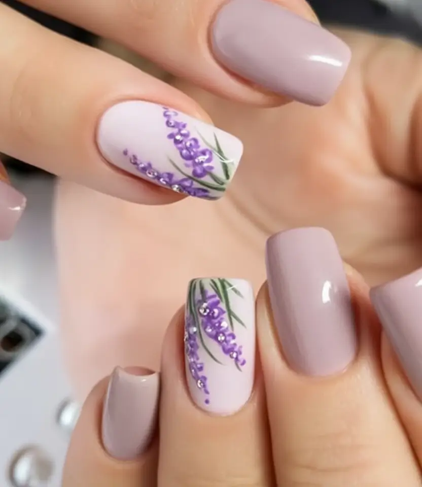 Vacation Nails to Pack for Summer 2025 Lavender Bloom Elegance