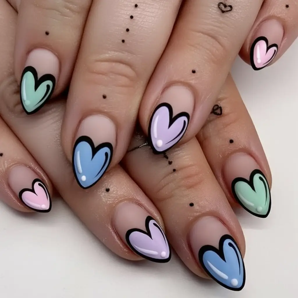 Vacation Nails to Pack for Summer 2025 Pop Heart Candy Tips