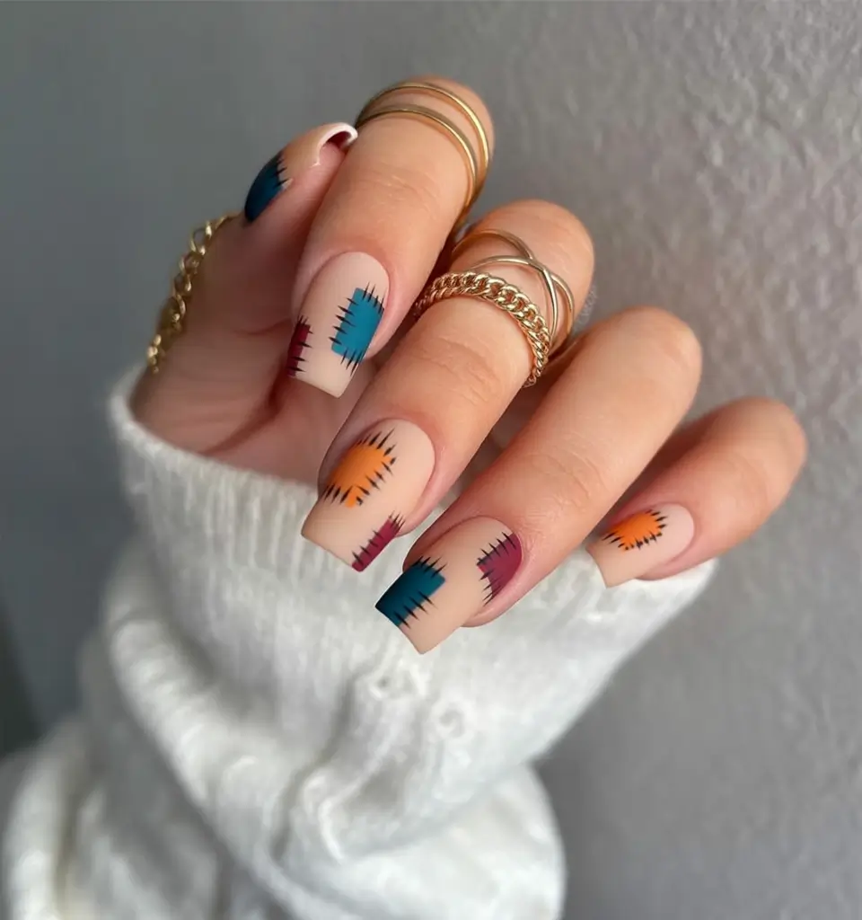 Vacation Nails to Pack for Summer 2025 Woven Patch Stitch