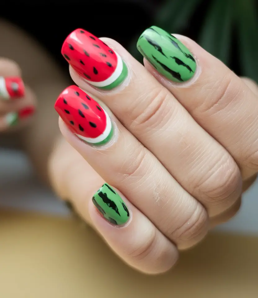 Watermelon Nails for Summer 2025 Full Fruit Fantasy With Seeded Details
