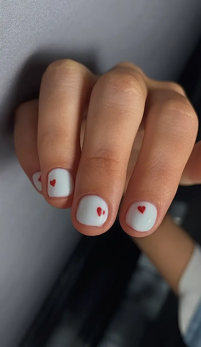 White Nails Made for Summer 2025 Sweetheart Minimalism