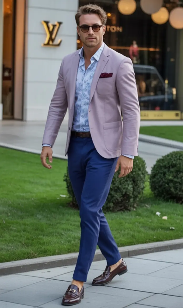 2025 men’s business casual looks for the fall season Pale Blush Power Play