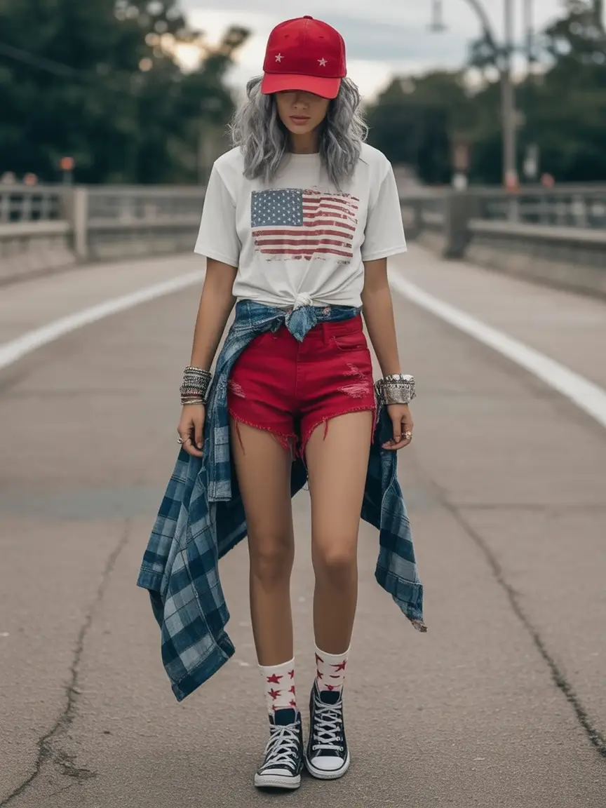 4th of July Outfits That Sparkle in 2025 Grunge Meets Americana