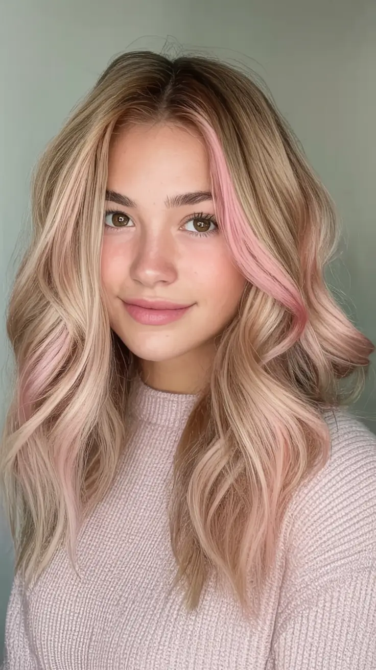 August Hair Color Ideas 2025 Rosé Pop Frontals