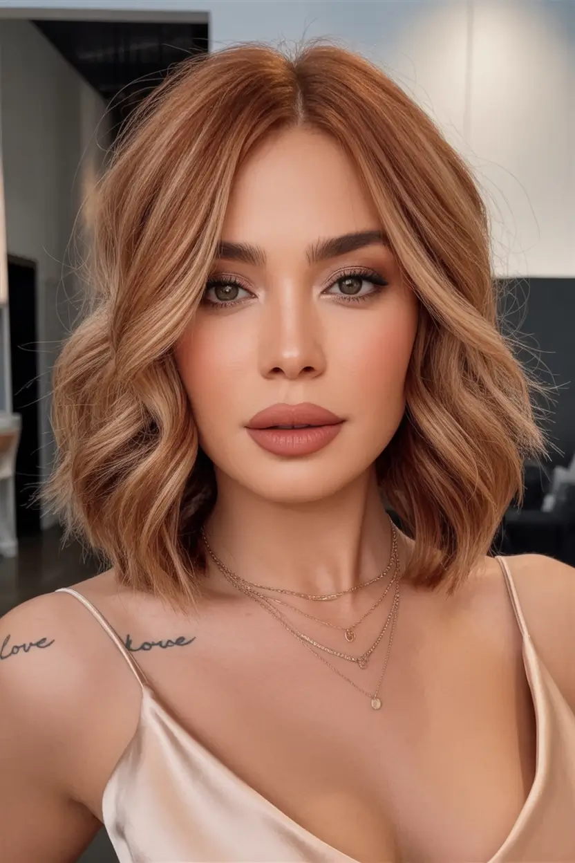 August Haircut Ideas 2025 Red Tones and Tousled Vibes