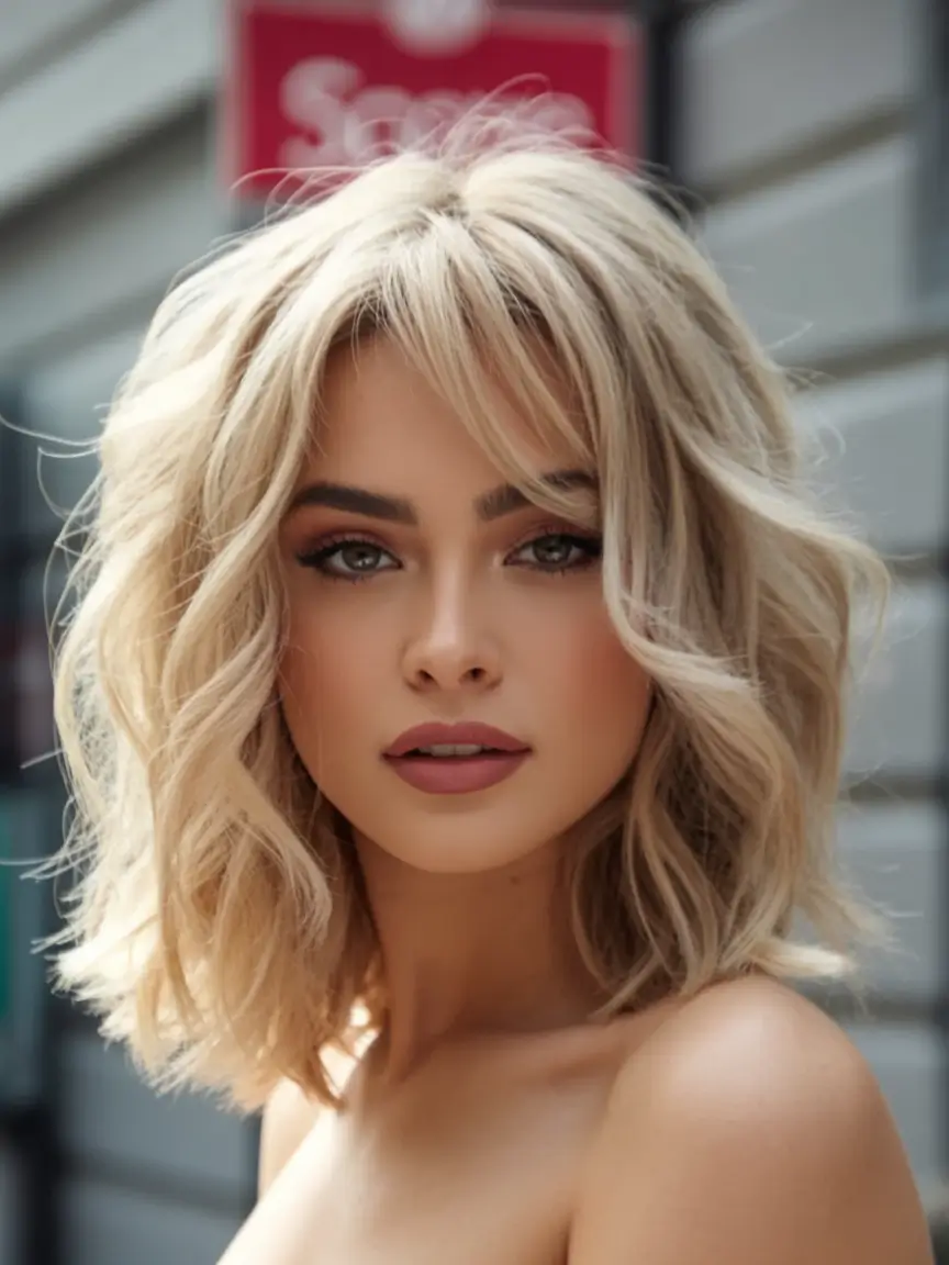 August Haircut Ideas 2025 Layered Honey Lob for Fine Hair
