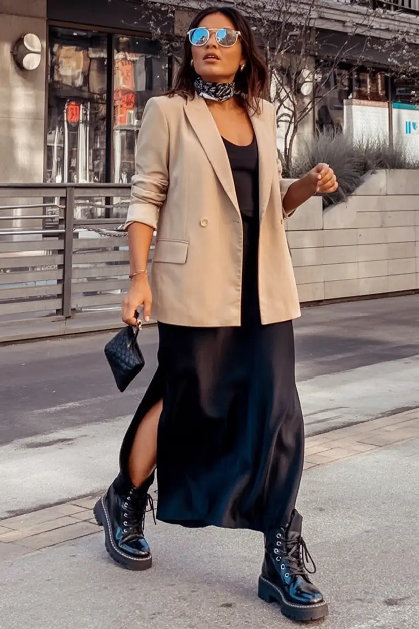 Autumn Fashion outfits for 2025 Polished Punk with a Silk Edge