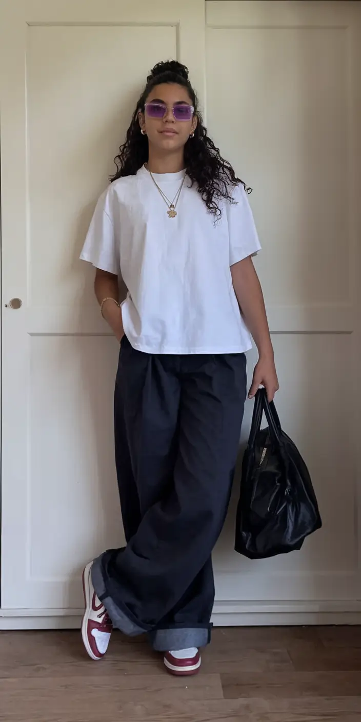 back to school outfits ideas 2025 Airy Basics with Street Flavor