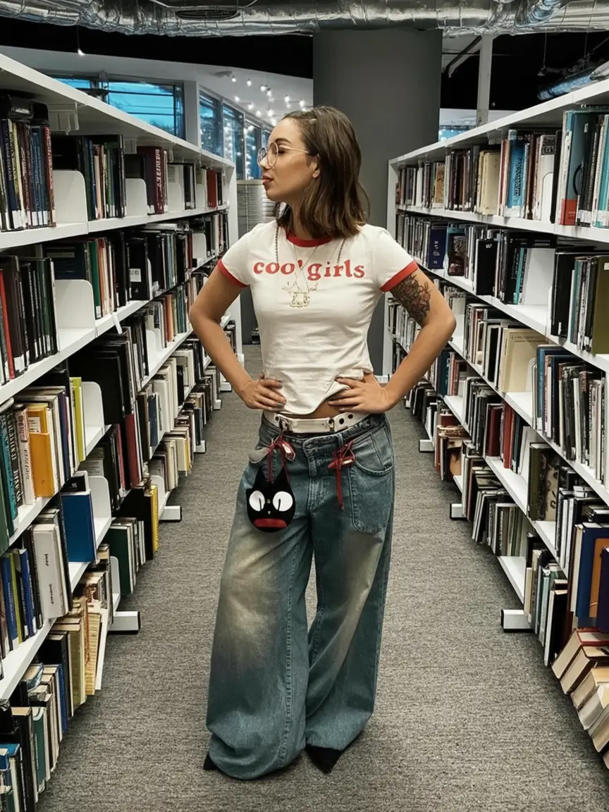 back to school outfits ideas 2025 Cool Girl in the Stacks