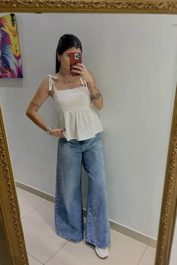 back to school outfits for teens ideas 2025 Wide-Leg Simplicity With a Summer Twist