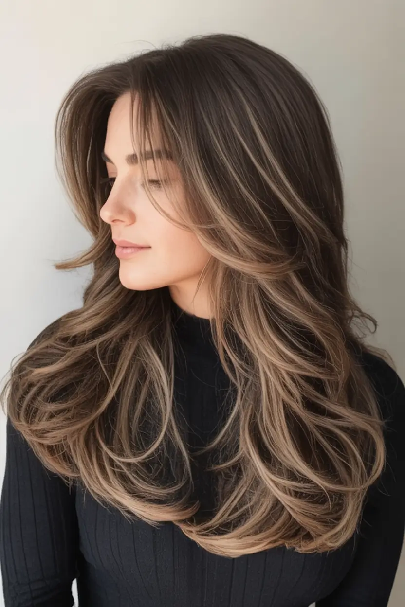 Best Fall 2025 Haircuts for Women Long Waves with Subtle Layers