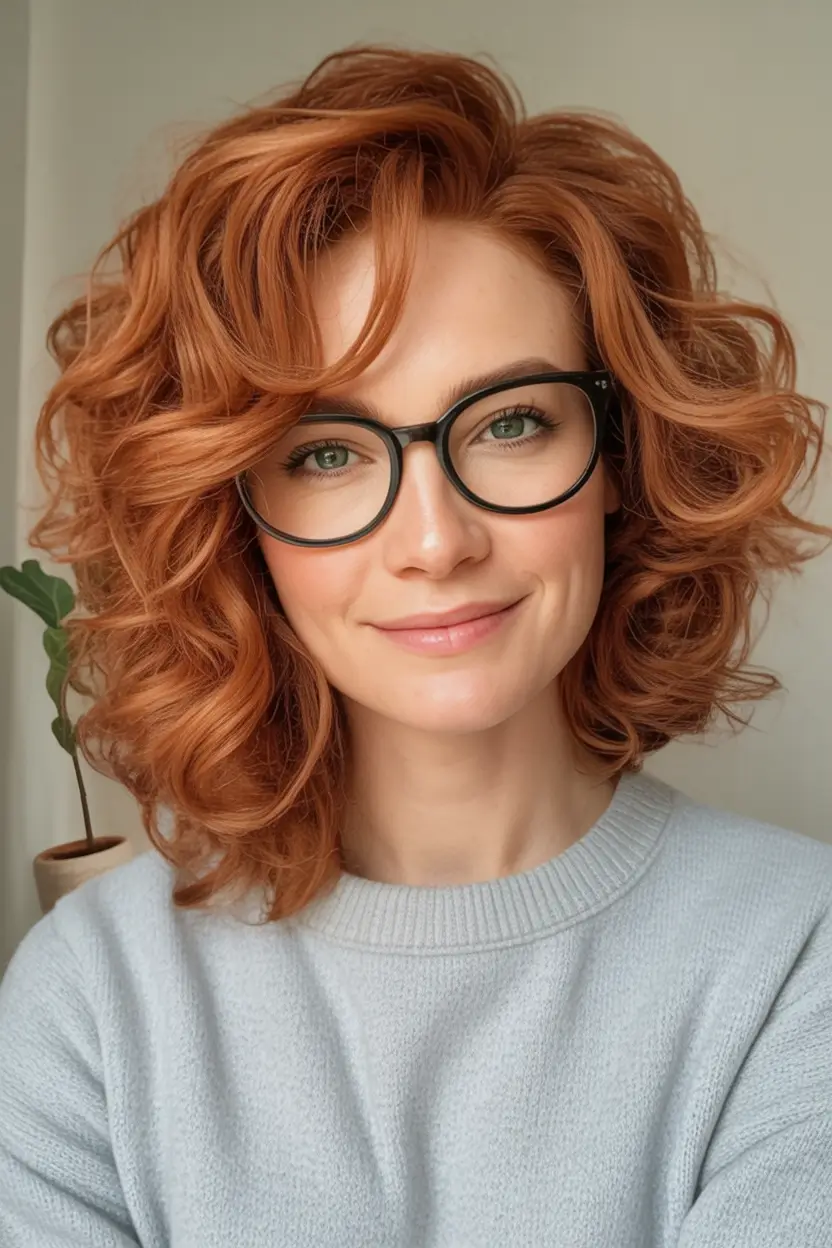 Best Fall 2025 Haircuts for Women Modern Retro Curls in Copper
