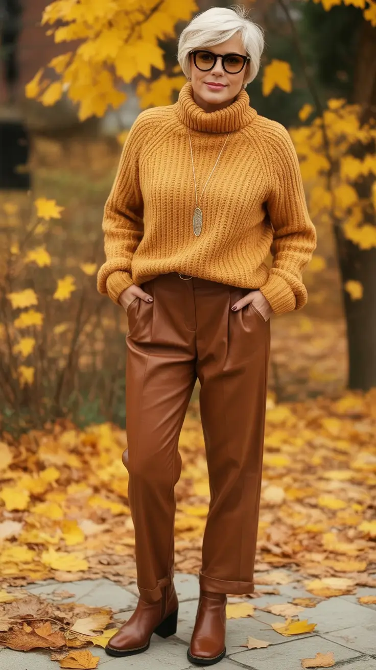 fall outfits for women over 50 Golden Hour Layers