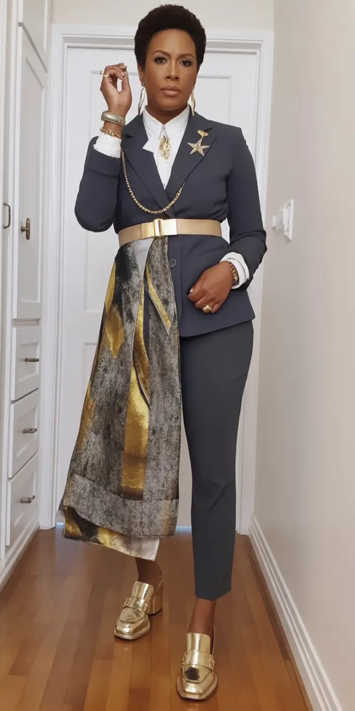 fall outfits for women over 50 Gold Touch Business Casual