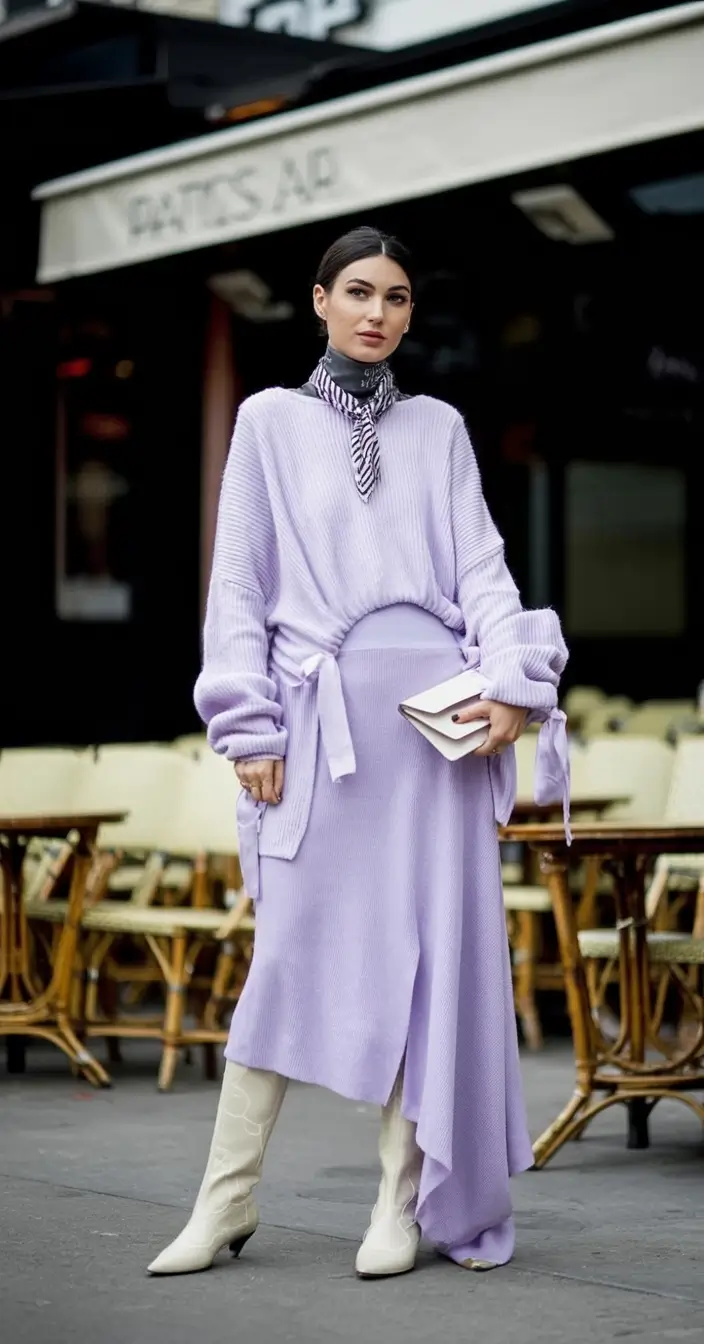 Easy and stylish fall outfits in 2025 Lavender Layers for Laid-Back Luxe
