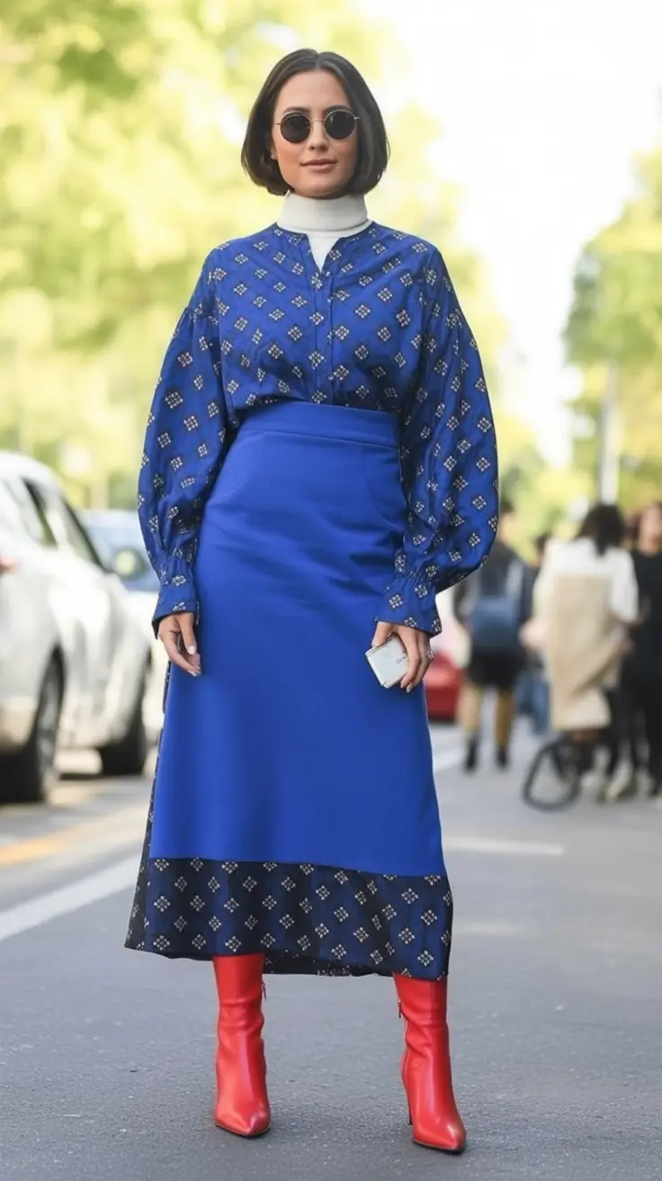 Easy and stylish fall outfits in 2025 High Drama in Royal Blue