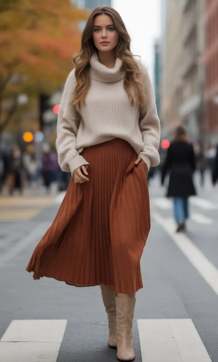 Easy and stylish fall outfits in 2025 Street Swirl In Clay & Cream