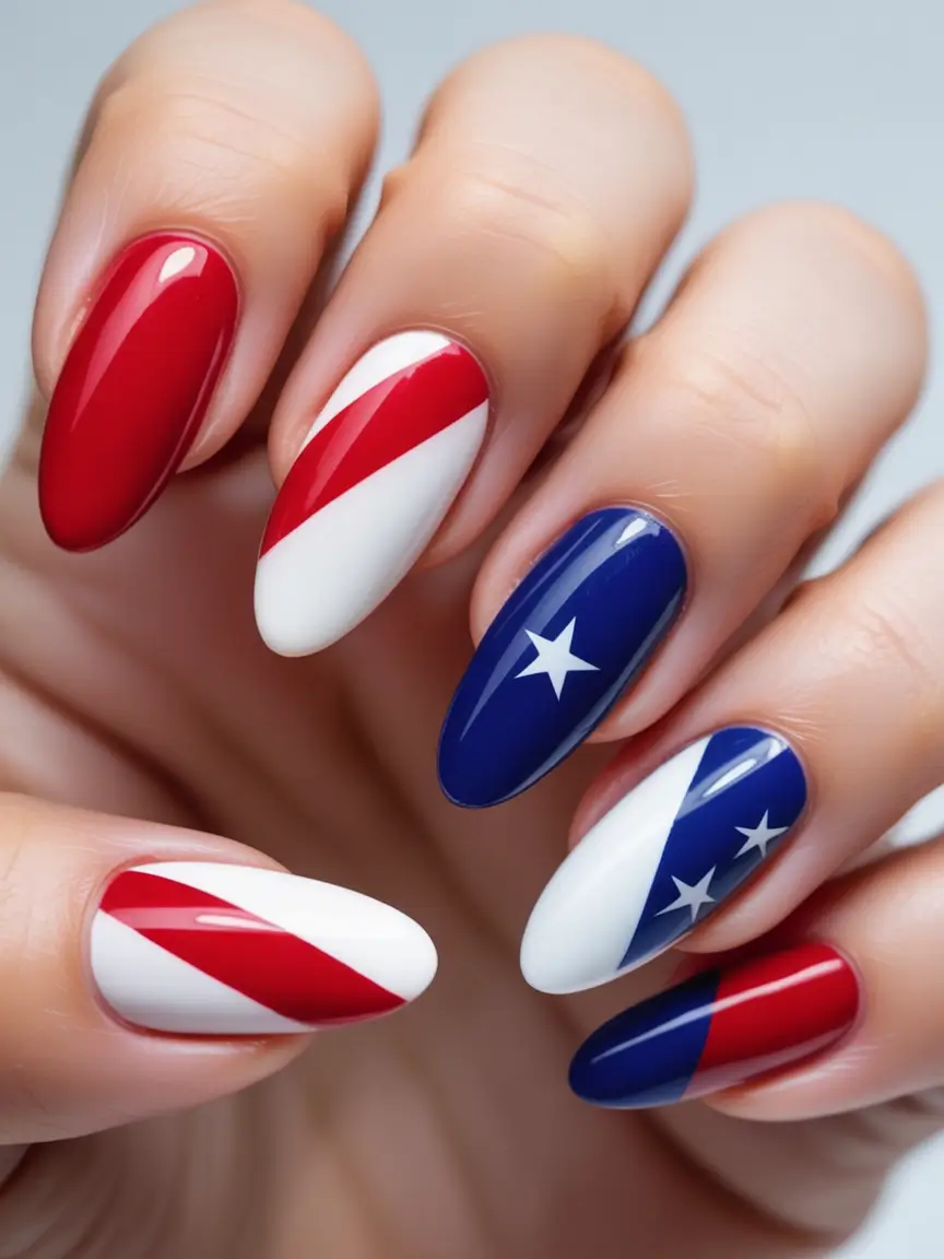 Effortless July 4th Nails for 2025 Retro Americana Vibes