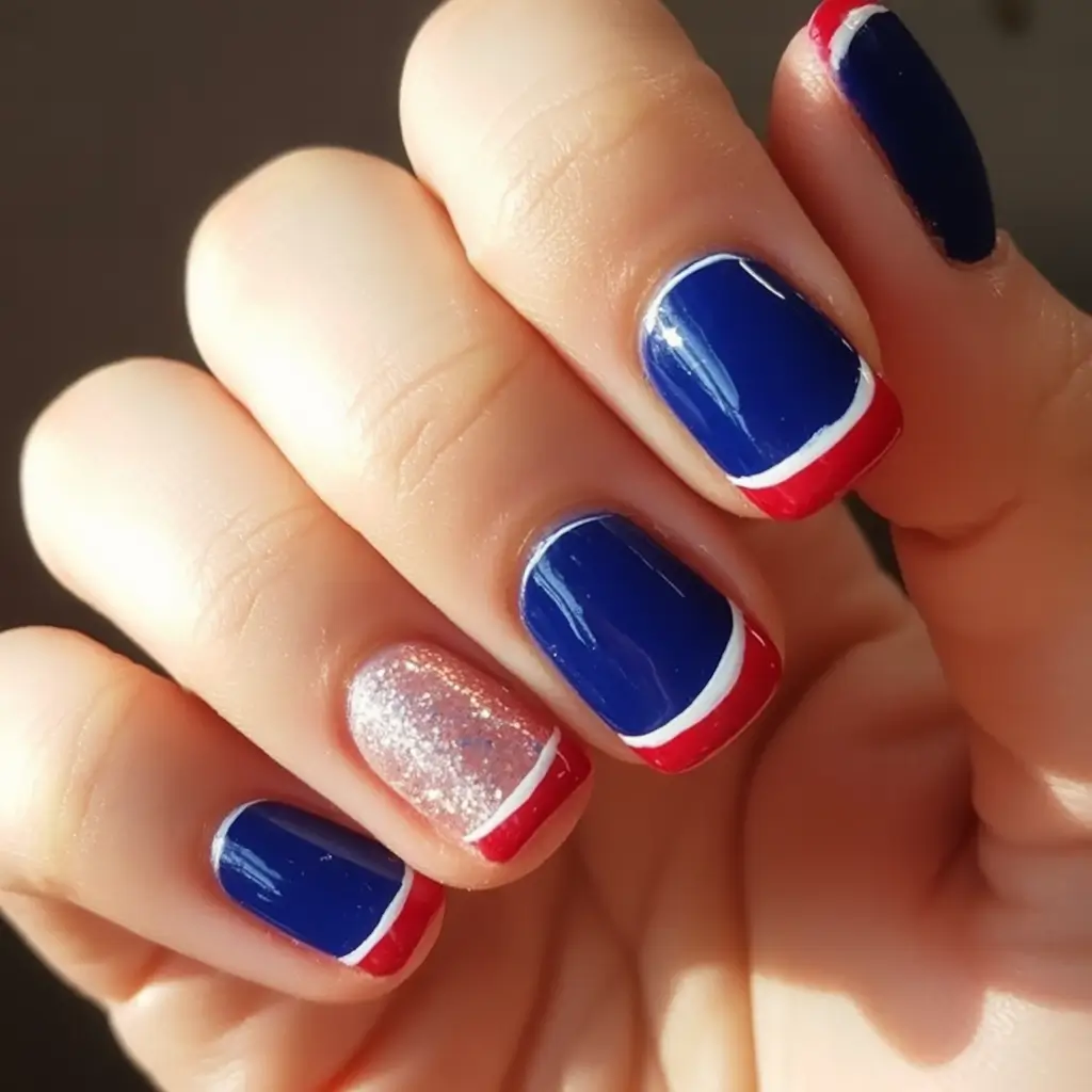 Effortless July 4th Nails for 2025 Bold Navy Framing