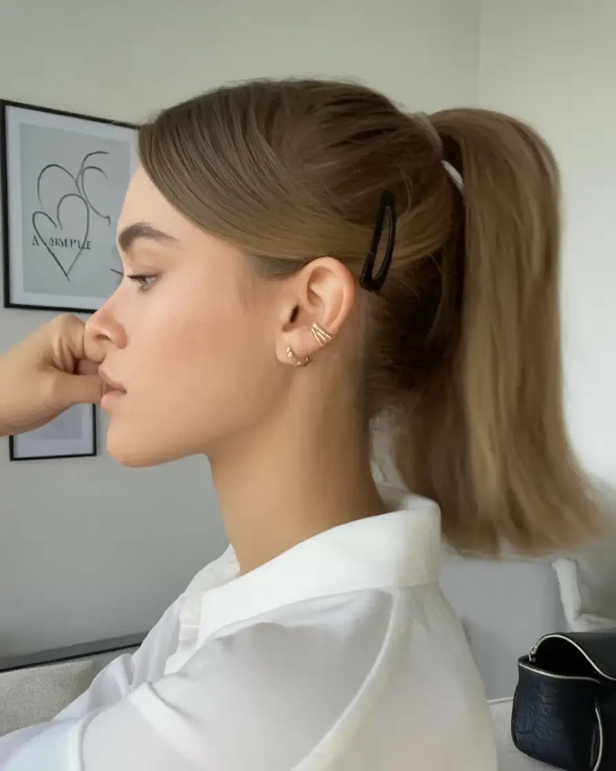 end of summer hairstyles ideas 2025 Classic Pony With 90s Vibes