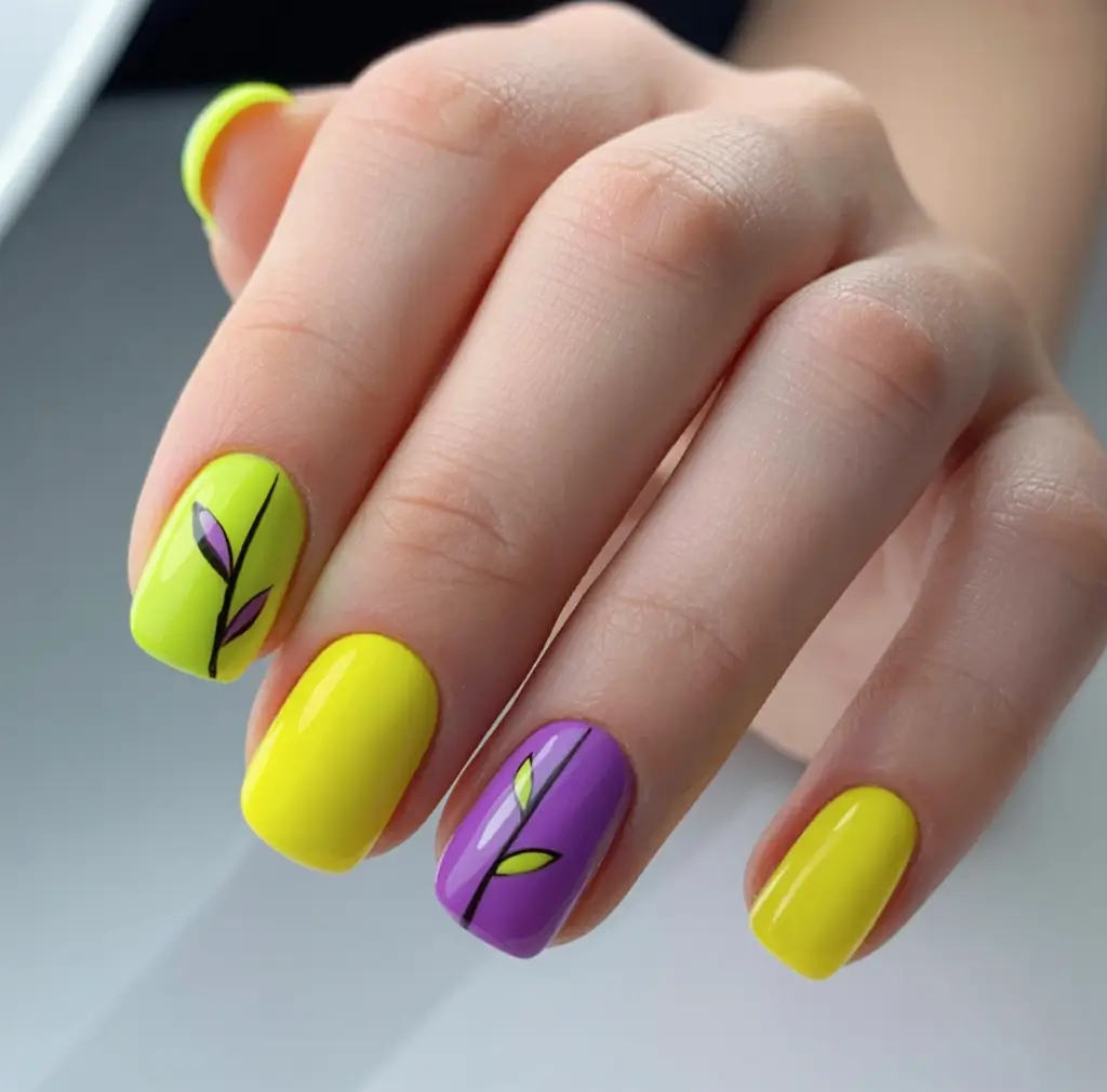 end of summer nails ideas 2025 Color Pop Botanic