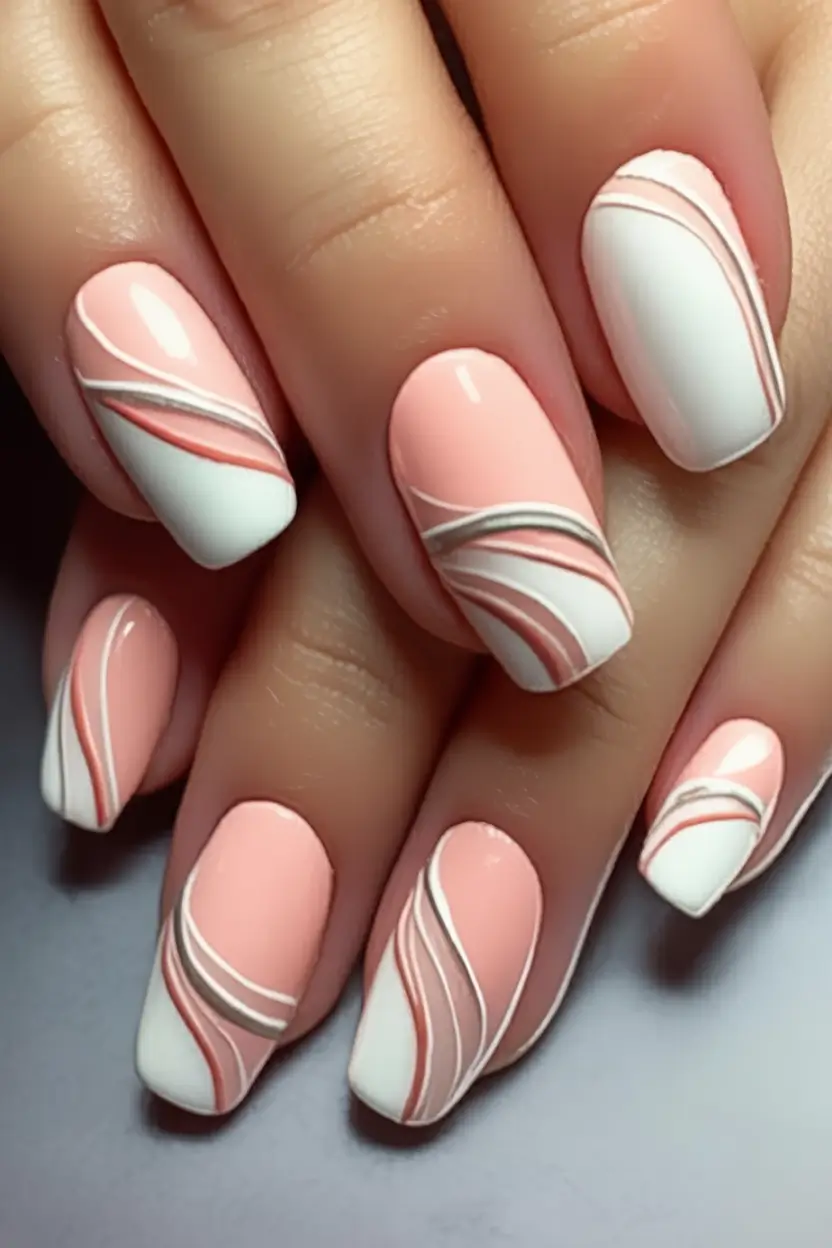end of summer nails ideas 2025 Peachy Modernist
