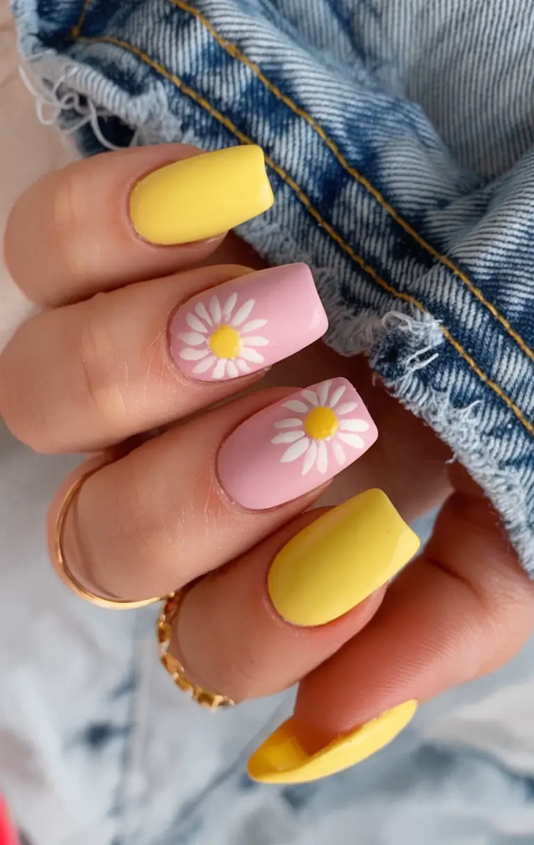 end of summer nails ideas 2025 Lemonade & Petals