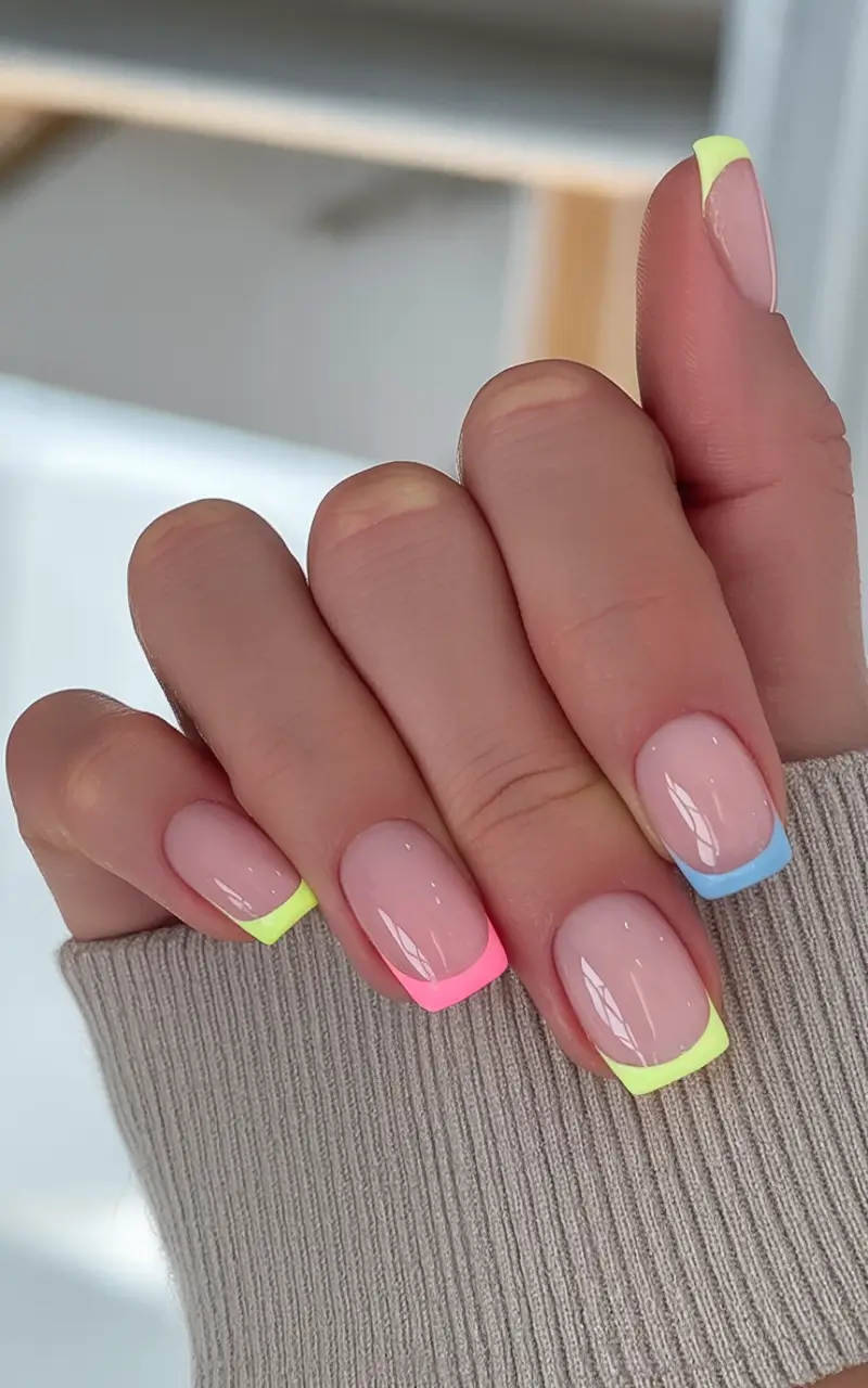 end of summer nails ideas 2025 Pastel Tip Parade