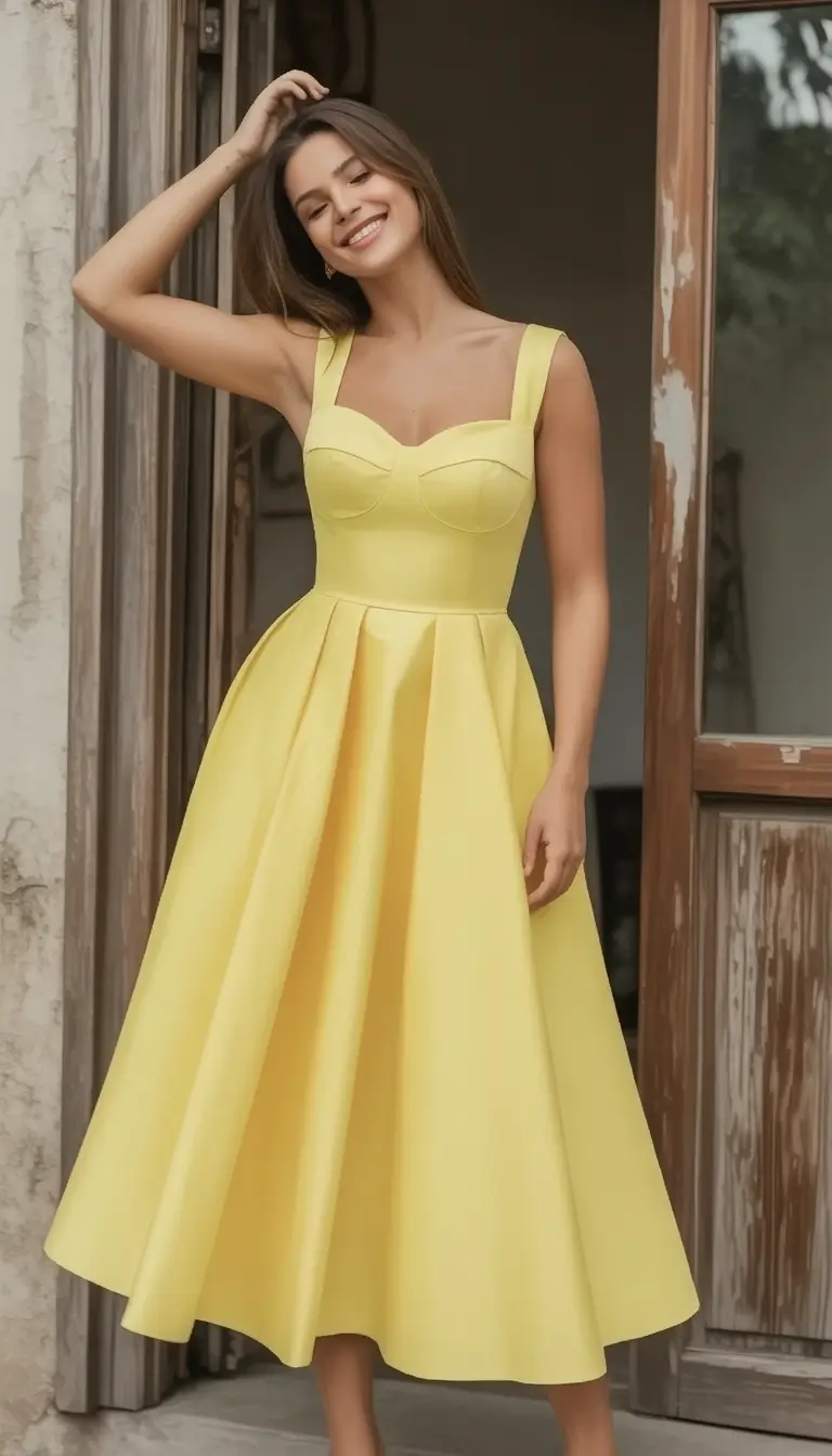 end of summer outfits ideas 2025 Sunshine in a Dress