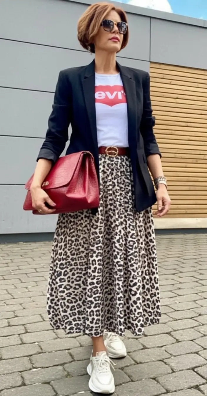 end of summer outfits ideas 2025 Leopard Remix
