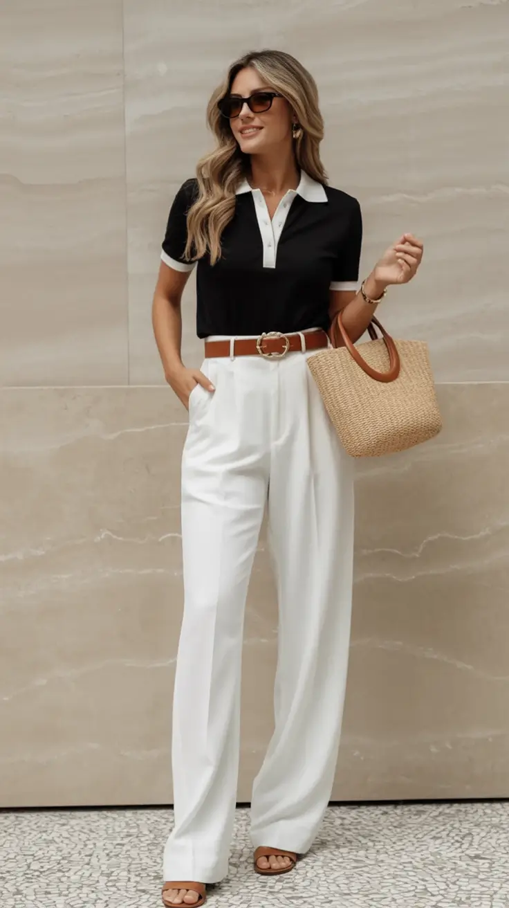 end of summer outfits ideas 2025 Chic Polished Retro