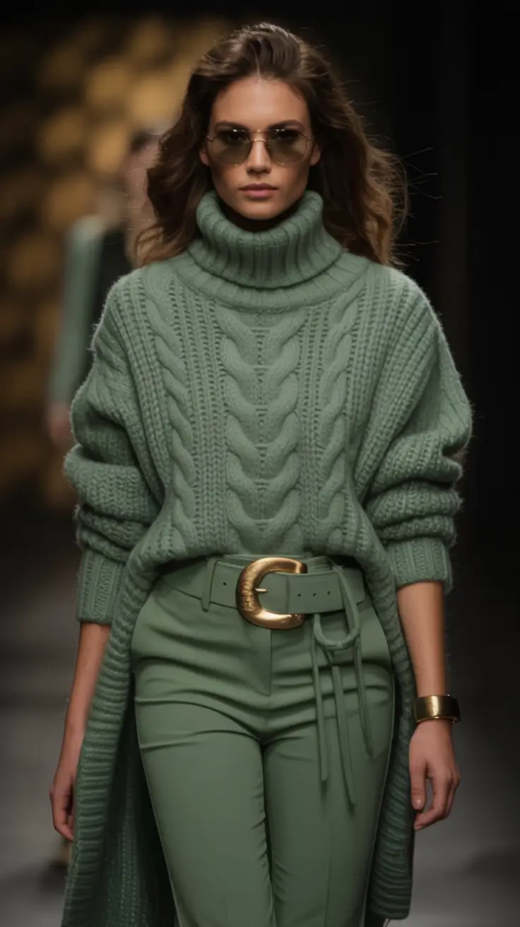 fall outfits for women over 30 Layered in Sage Confidence