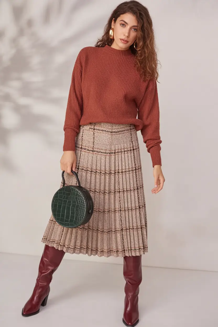 fall outfits for women over 30 Retro Chic Meets Modern Ease
