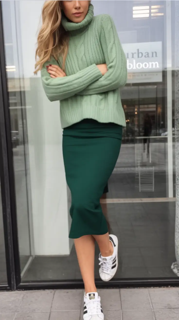 fall outfits for women over 30 Mint & Emerald: A Cool-Girl Fall Palette