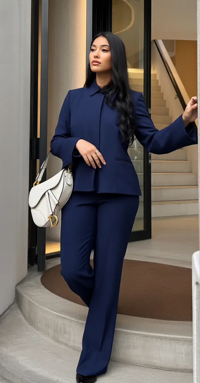 Fall 2025 Fashion Inspiration for Stylish Women Monochrome Navy for the Modern Minimalist
