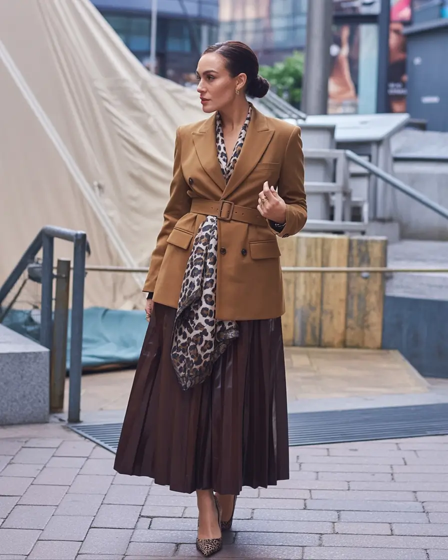 Fall 2025 Fashion Inspiration for Stylish Women Animal Print Accents and Fall Neutrals