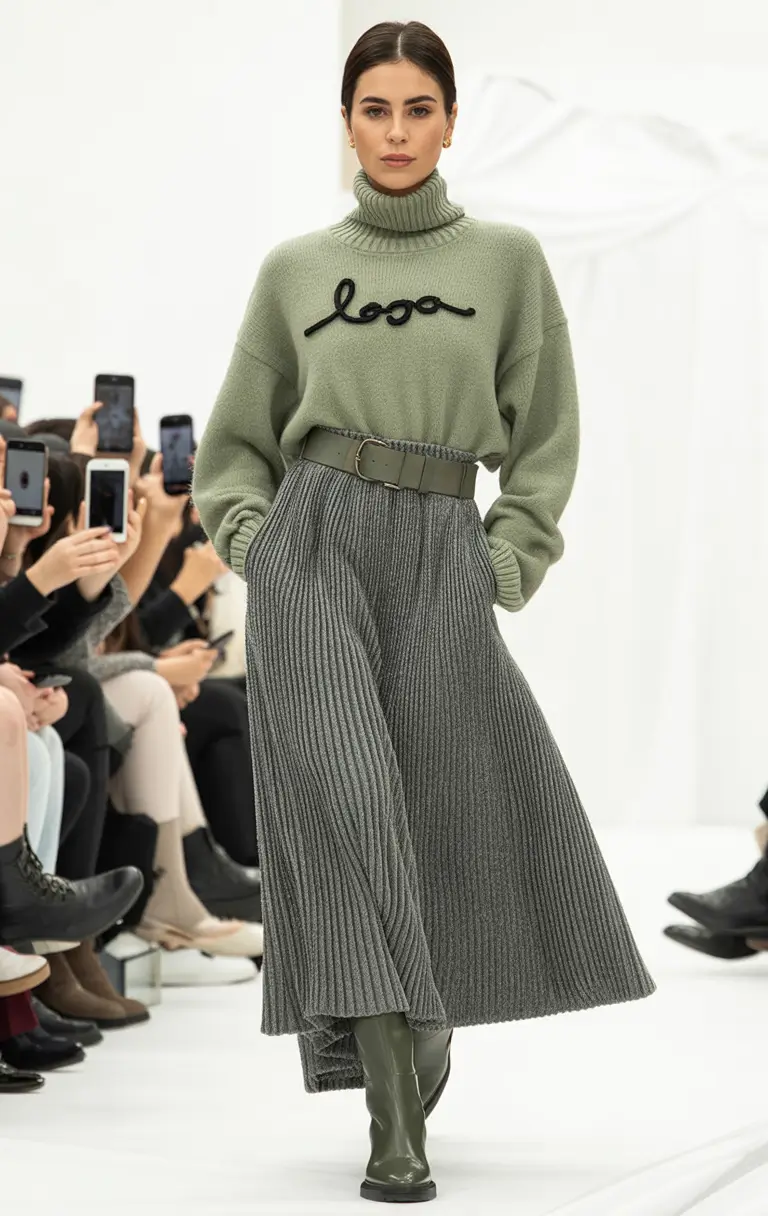 Fall Fashion 2025: Cute outfits Women Will Love Ribbed and Refined in Sage and Steel