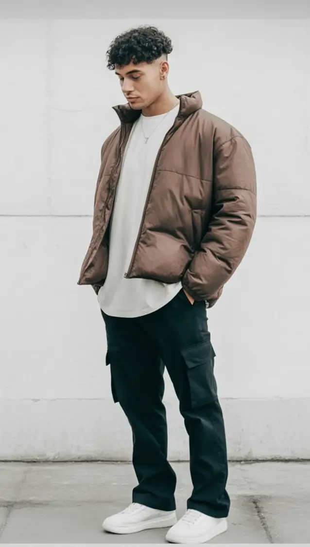 fall fashion guide - outfits for men 2025 Laid-Back Utility Puff