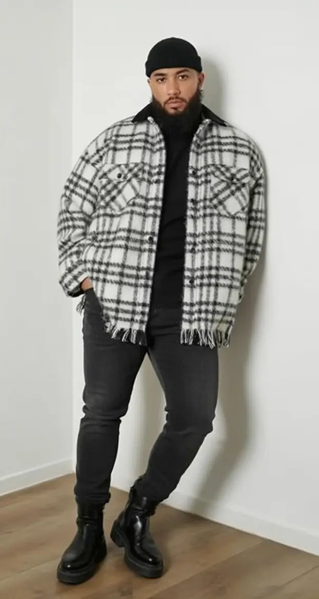 fall fashion guide - outfits for men 2025 Monochrome Grunge Touch